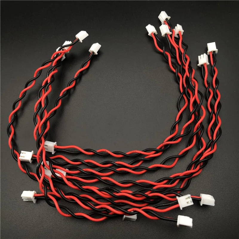 

10 шт. xh2.54мм 20 см 2p витой провод кабель 1007 22awg двойная головка с корпусом JST XH 2,5 AS XHP