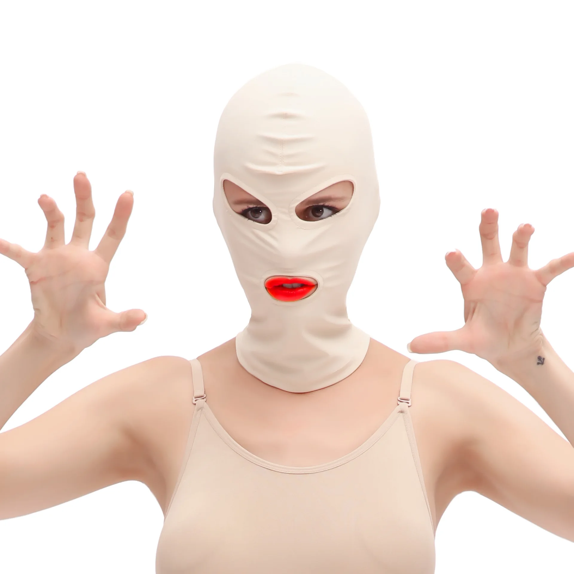Сексуальное бондаж эластичный эротический капюшон повязка на глаза секс-игрушки