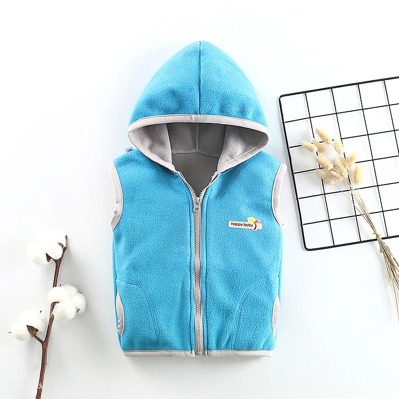 Жилет для мальчиков и девочек Теплый детский жилет Верхняя одежда из флиса