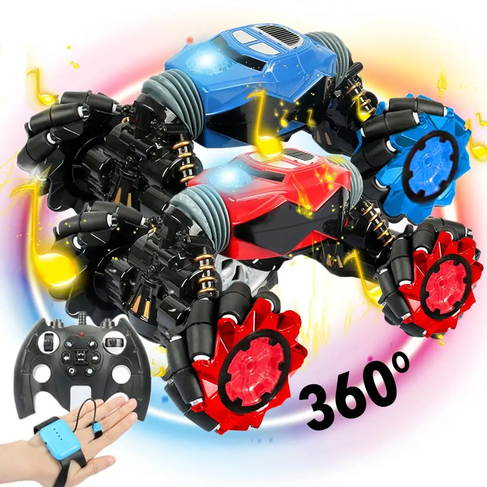 

1:14 2.4GHz RC Car Gesture Sensing Drift Stunt Twisting Car Off-road Vehicle Toy With Watch Control One-button Deformation Light