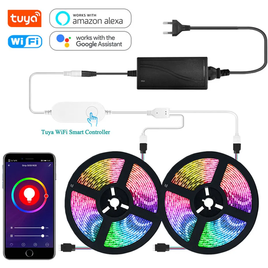 

RGB-лента Светодиодная гибкая, 5 м, 60 светодиодов/м, 12 В