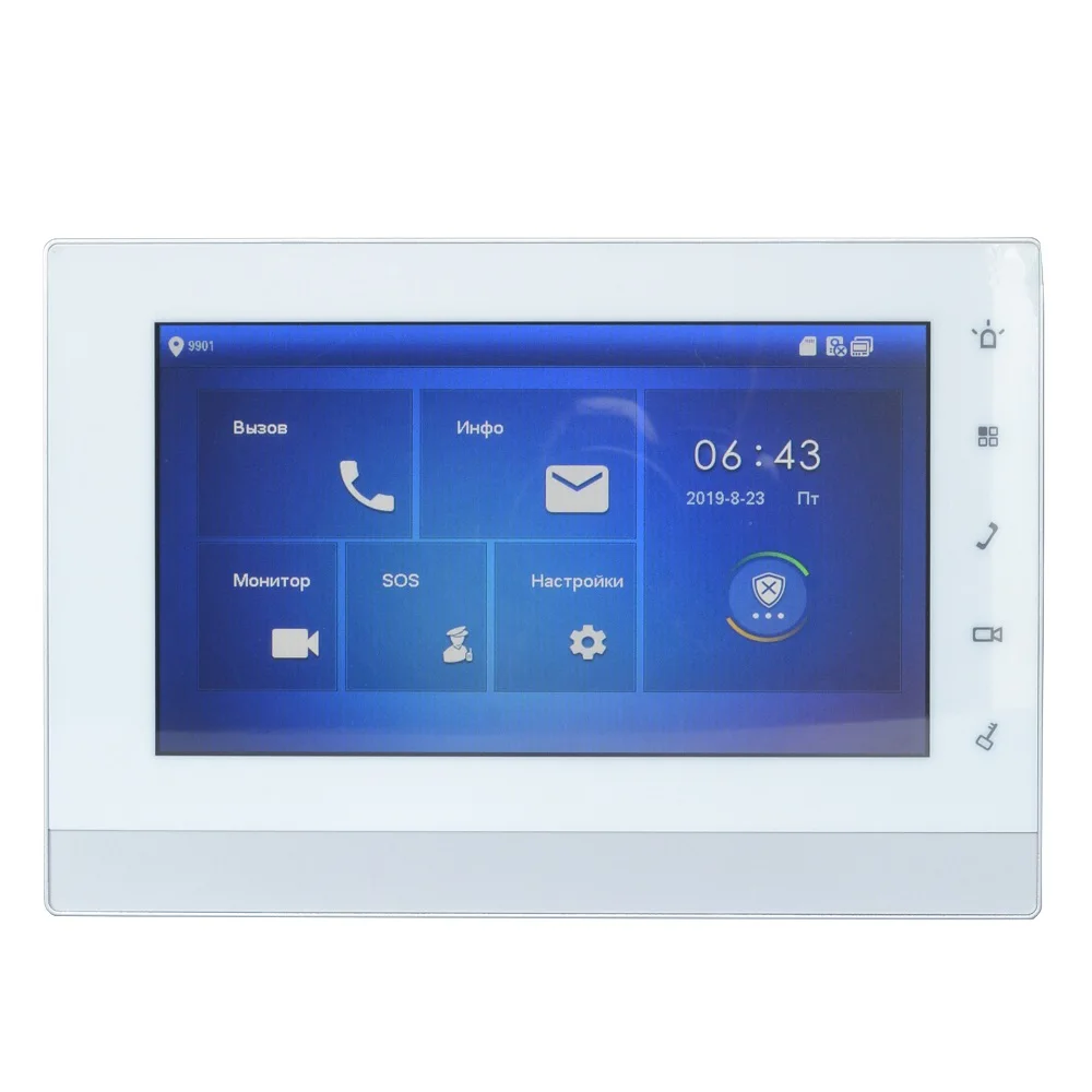 DH логотип мульти-Язык 2-проводной VTH1550CHW-2 крытый монитор, работа с VTO2000A-2, умный дверной звонок, видео-домофон, проводной дверной звонок