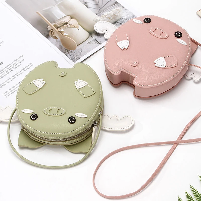 Кожаная сумочка сделай сам с изображением милой свинки кошелек со всеми