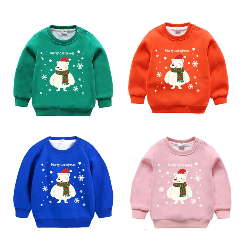 Свитера для маленьких детей рождественский трикотажный свитер Пуловеры
