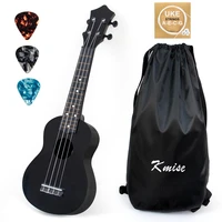 kmise soprano ukulele toy musical instruments for children kids 21 inch abs black uke w bag picks string