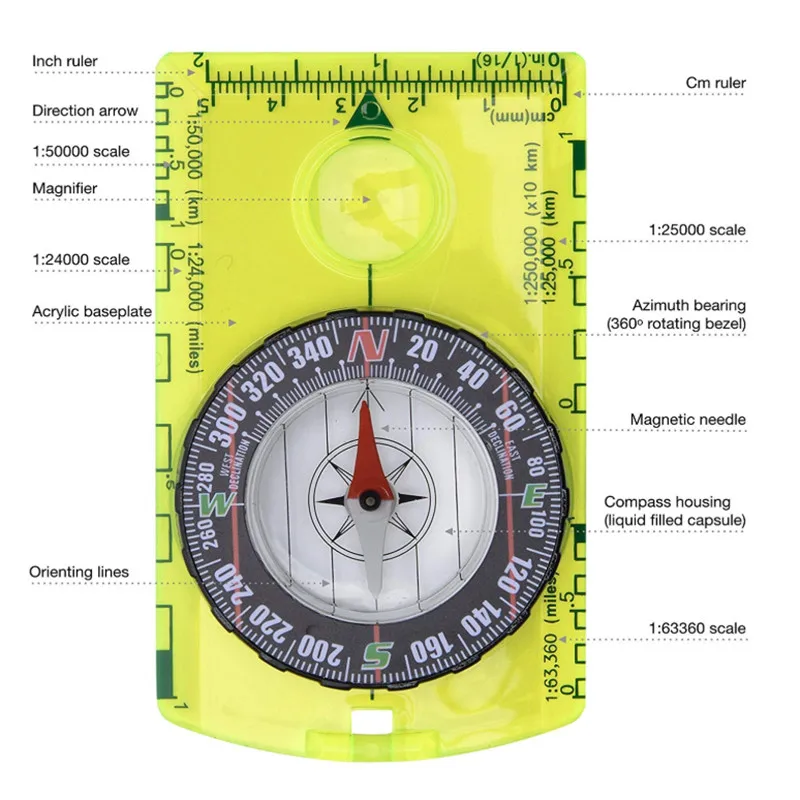 2 шт. Шестерни Профессиональный бойскаут компас ориентирования беговые Пеший