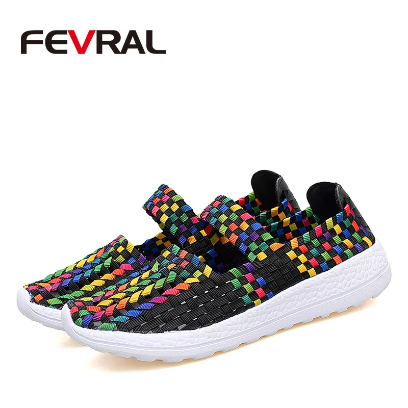 Женская Повседневная летняя дышащая плетеная обувь ручной работы модная удобная