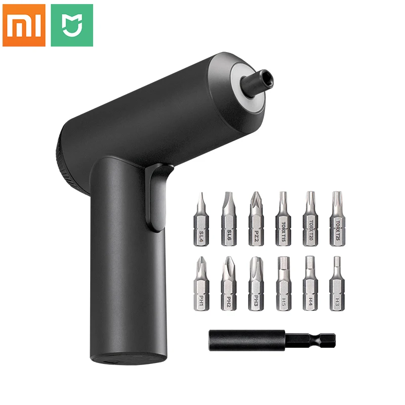 

XIAOMI Mijia Cordless Rechargeable Screwdriver 3.6V 2000mAh Li-ion 5N.m Electric Screwdriver With 12Pcs S2 Screw Bits For home