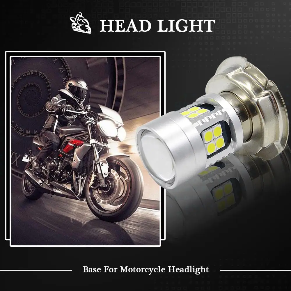 P26S светодиодный мотоциклетный головной светильник 6 24V DC 22SMD 3030 фары Мопед Скутер