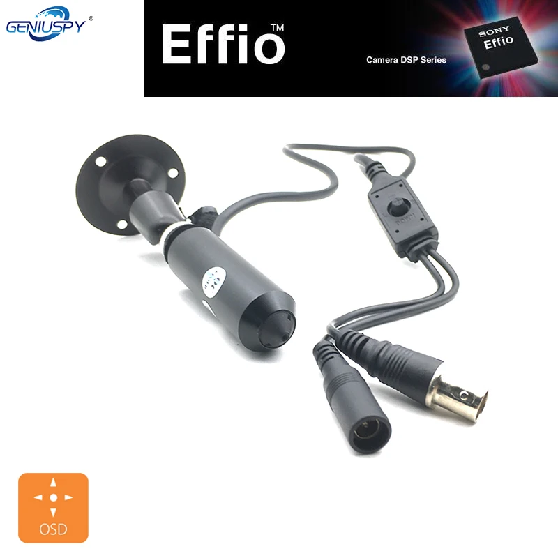 700TVL SONY 811  &quot810 + 4140 Effio E OSD меню Pin отверстие Мини CCD цилиндрическая камера 2 1/2 8/3 7/2