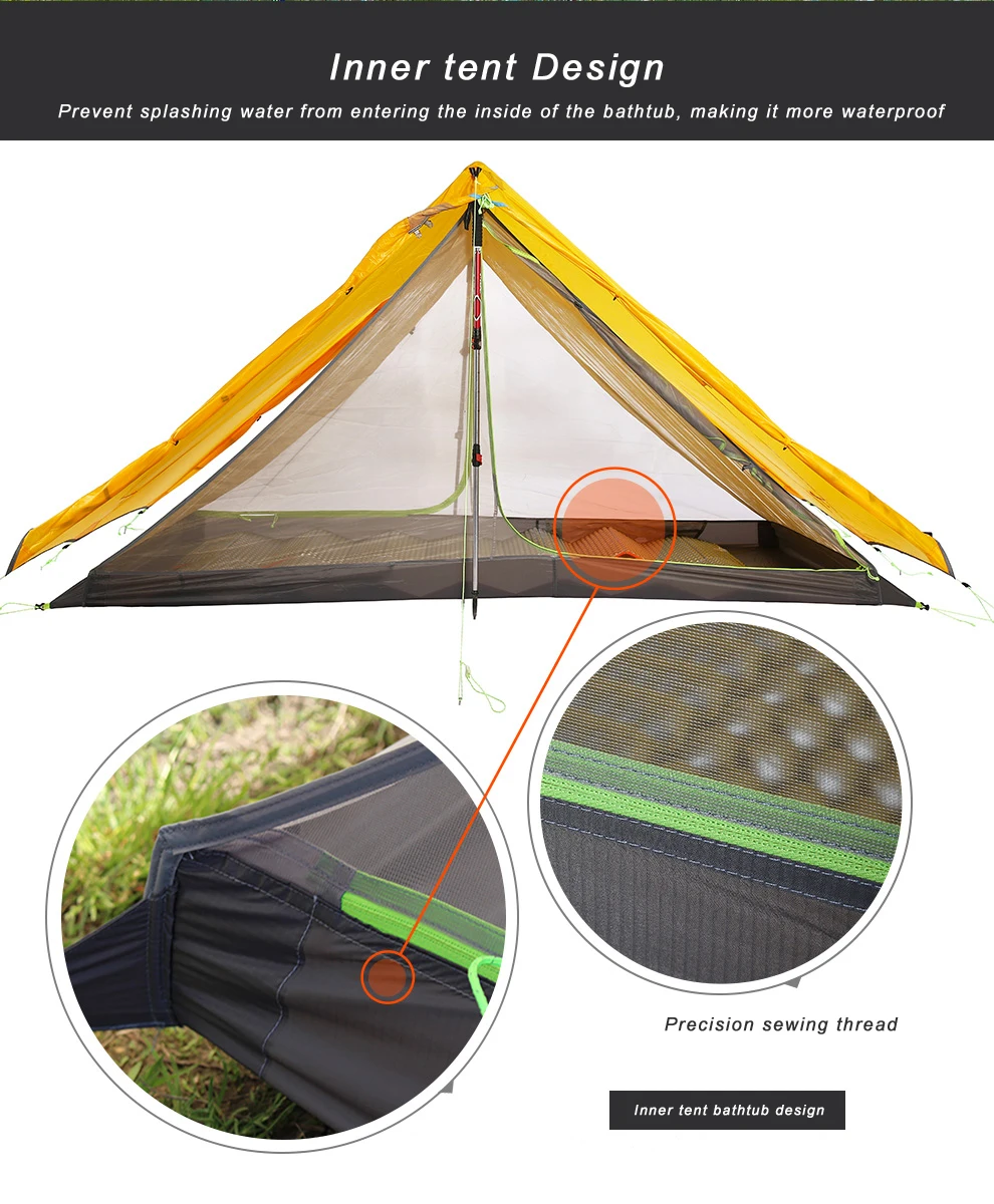 Asta gear Rainstorm 2 Сверхлегкая Пирамида палатка треккинг P ole палатка для двух человек Кемпинг ul палатка