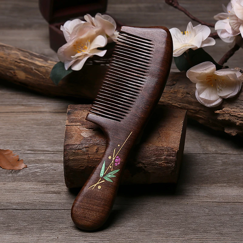 1 шт. натурального сандалового дерева Антистатическая расческа для волос гребень
