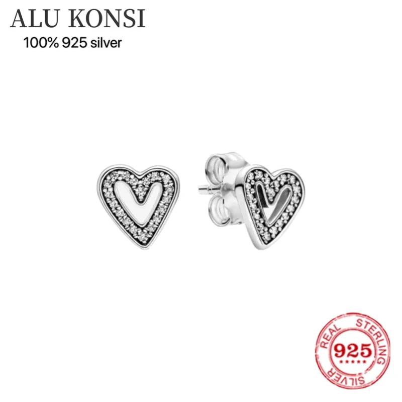 

Женские серьги с кристаллами, серебро 100% пробы