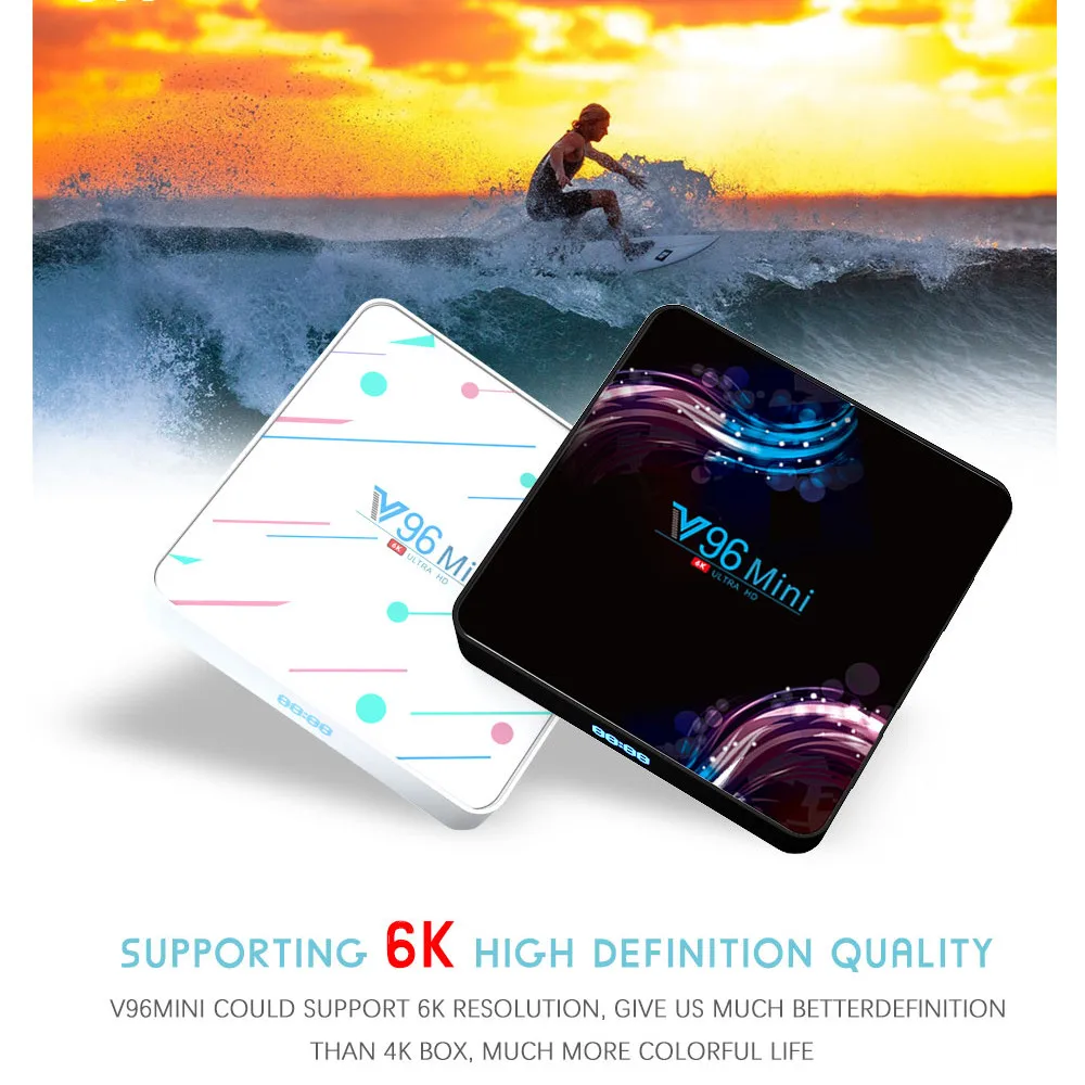 4 ГБ 128 ГБ V96 Мини Android 9,0 tv Box Allwinner H6 четырехъядерный 6K H.265 Wifi netflix Youtube телеприставка V96mini 4 Гб ram 32 Гб 64 ГБ