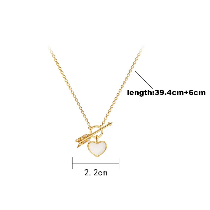 Ожерелье женское из титановой стали тонкая романтическая цепочка с кулоном в