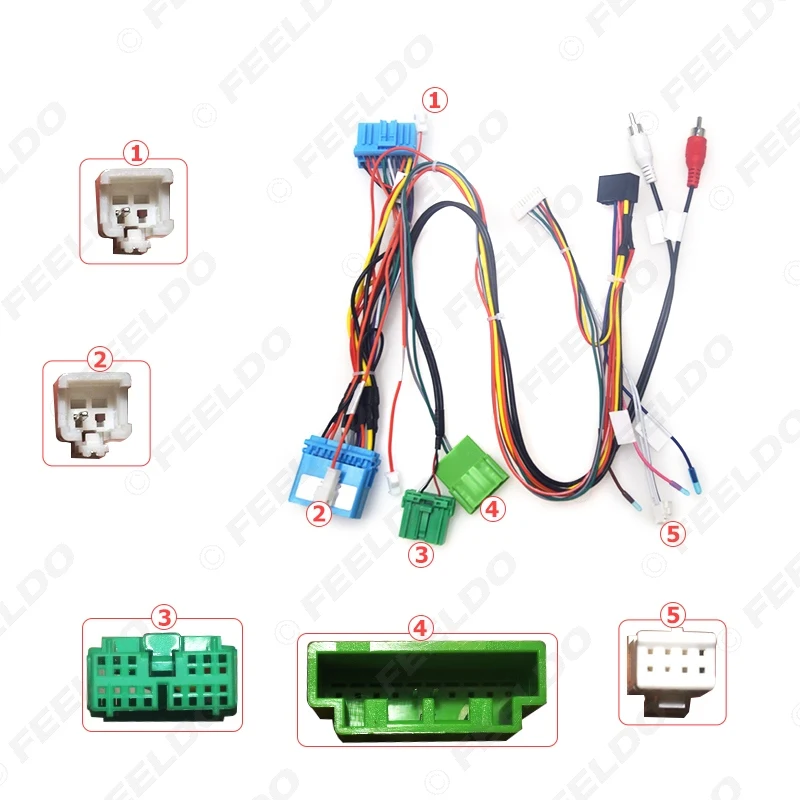 Автомобильный стерео аудио 16pin Android адаптер кабеля питания с can шиной для Honda Odyssey 04