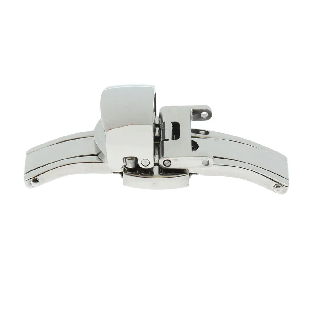 

High Quality Stainless Steel Clasp Strap for Watch Double Push Button Compatible with Standard Lugs