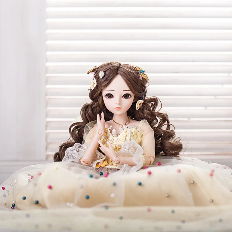 BJD 1/3 куклы для девочек с одеждой парики обувь Макияж Красота игрушки силиконовые