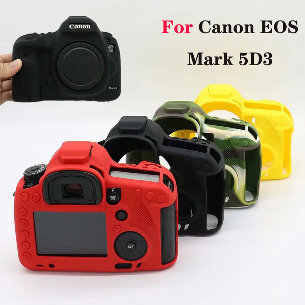 Soft Silicone Rubber Camera Case Armor Skin DSLR bag Body Cover Protector For Canon EOS 5D Mark III 3 5D3