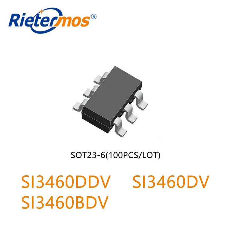 

100PCS SI3460DDV SI3460DV SI3460BDV SI3460 SOT23-6 TSOP-6 NMOS 20V