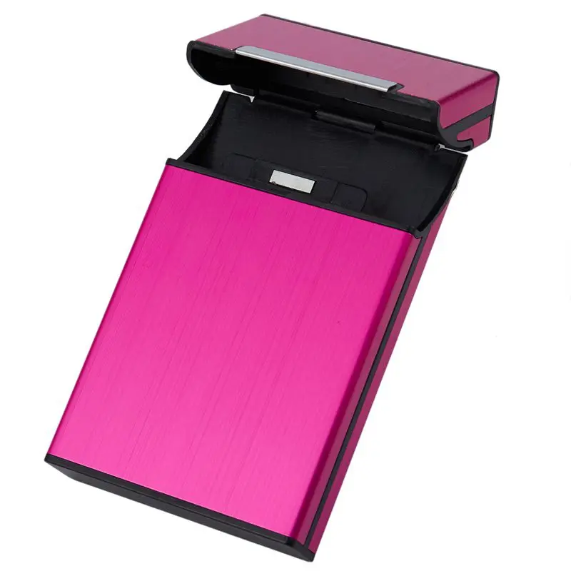 New Ultra Thin Fashion Pipes Creative Personality Cigaret Case Slim Metal Cigarette Box Gift Women Holder(pink) | Дом и сад