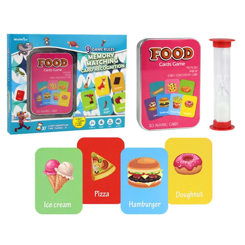 30 листов английской игры карты памяти обучение интеллекта культивирование для