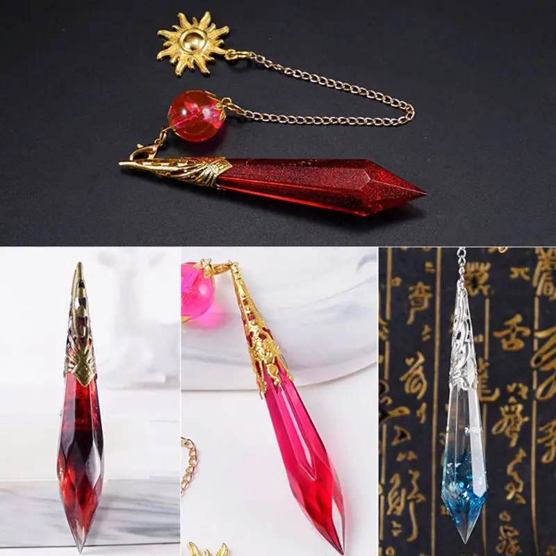 

24 Pcs/Set Crystal Epoxy Resin Mold Pendulum Casting Silicone DIY Crafts Mould E15E