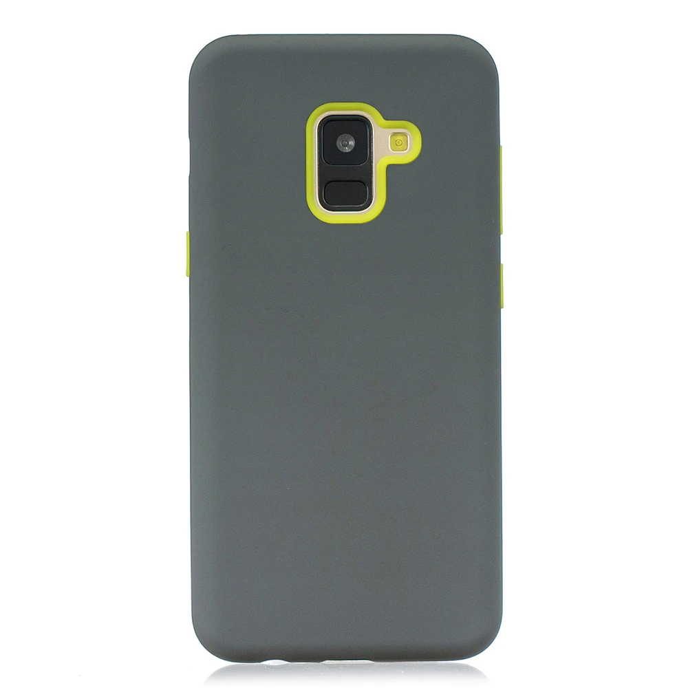 For Samsung Galaxy A8/A8 Plus 2018 A730F Case Silicone PC Slim Fit Dual Layer Phone Back 3 in 1 Shockproof Protective Shell |