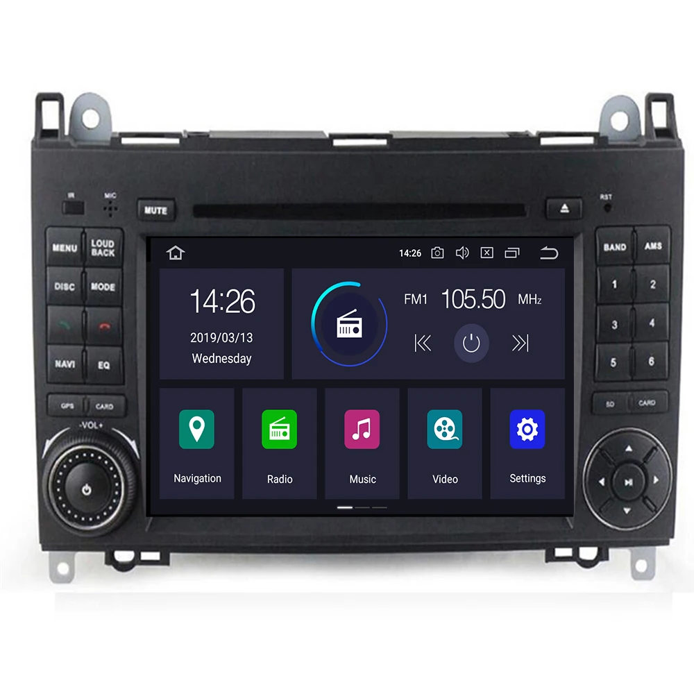 Бесплатная доставка Android 10 автомобильный dvd плеер радио GPS Navi для Mercedes Benz B200 A B