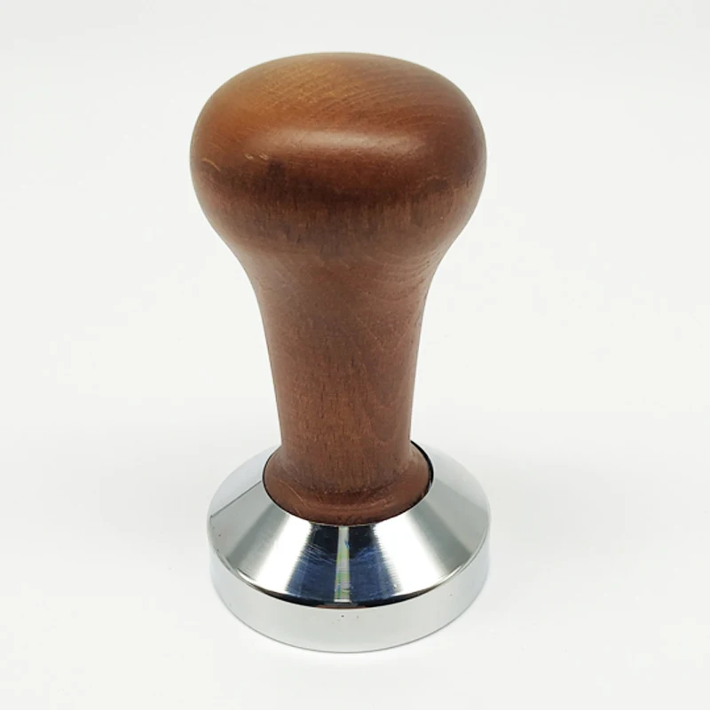 

Food Grade Coffee Powder Hammer 51mm Wooden Handle Bean Tamper Flat Corrugated Tube Tamping Pad ZD