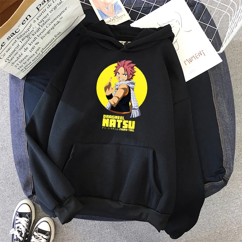 

Harajuku Anime Natsu Fairy Tail Hooded Sweatshirts Women And Men Fashion High Street Gothic Streetwear Spring Fall Girls Hoodies