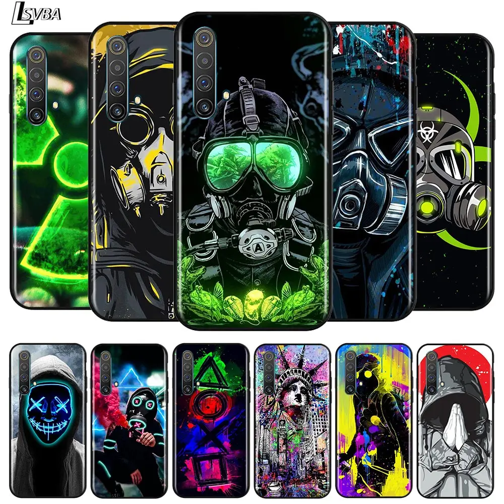 dj man antigas mask for oppo realme v15 x5 x3 x50 x7 x2 c17 c11 c3 c2 7 7i 6 6s 6i 5 narzo 20 pro black phone case free global shipping