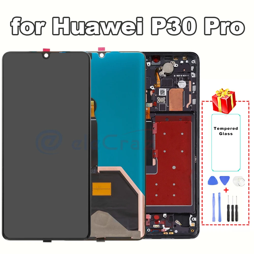 

Original 6.47" for Huawei P30 Pro LCD Display with Touch Screen Digitizer Assembly with Frame VOG-L29 VOG-L09 VOG-L04