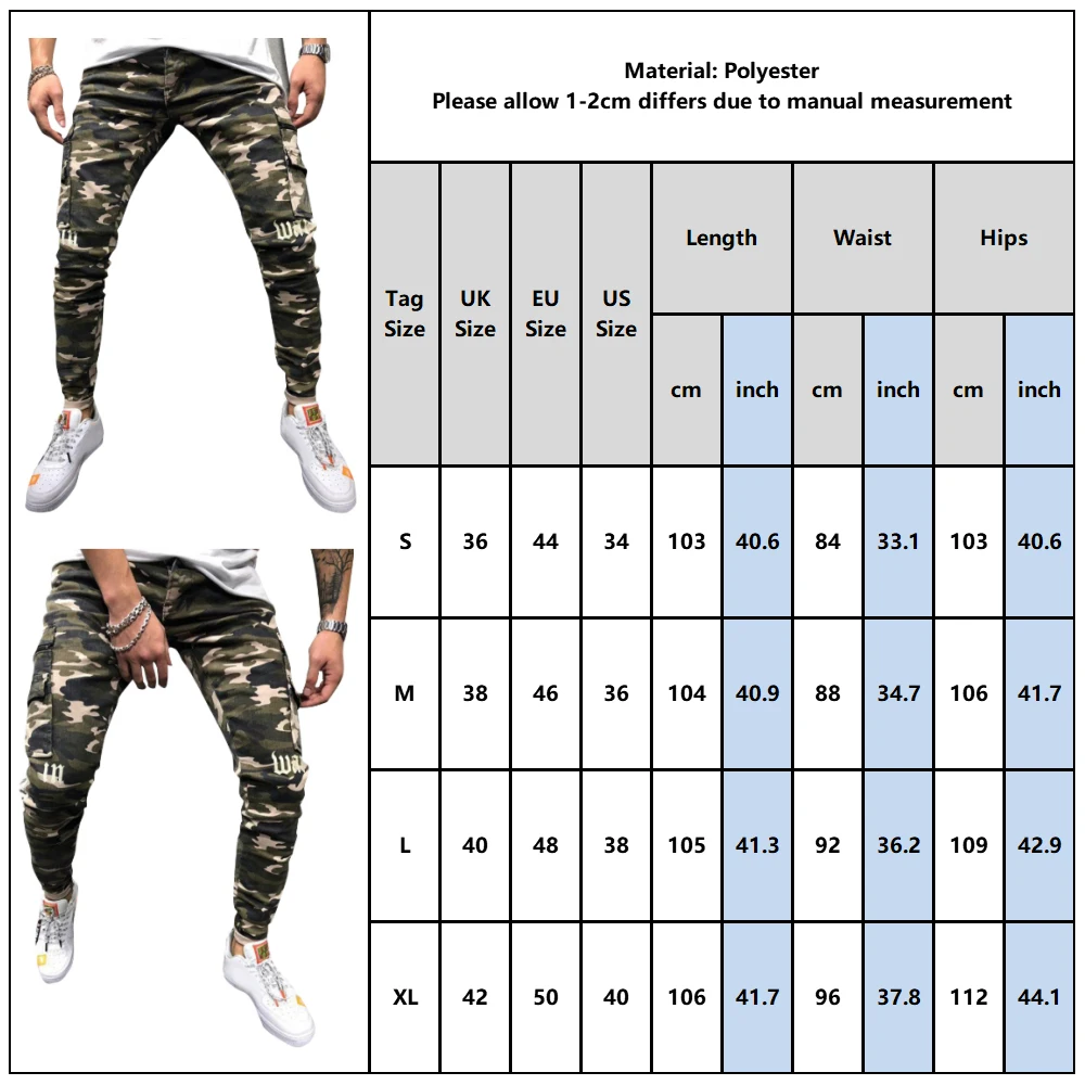 

Skinny Jeans Men Side Striped Camouflage Print Jeans Pants Male Hip Hop New Fashion Mens Brand Denim Trousers jean homme