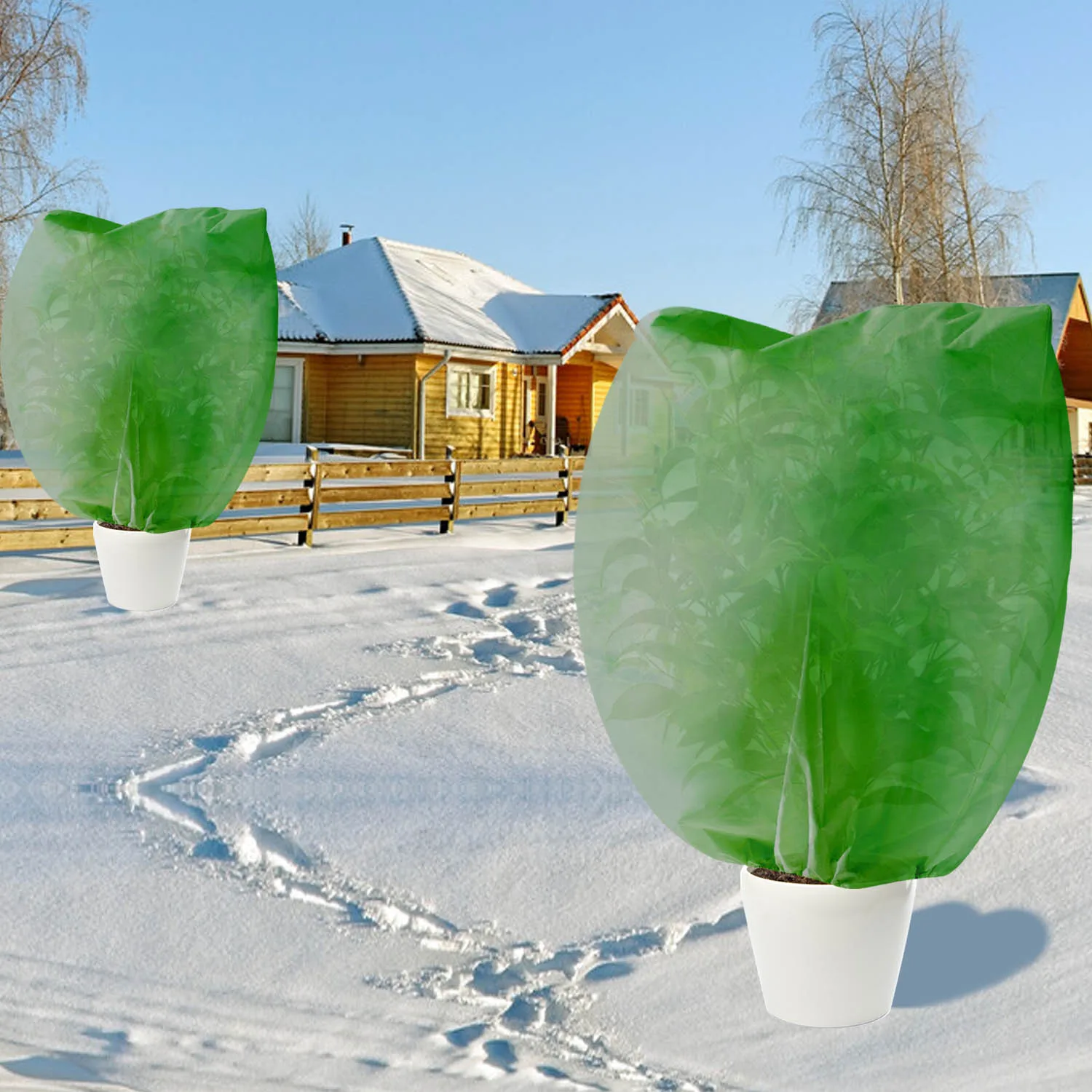 2 шт. зимние защитные сумки с растительным деревом теплая ткань для мороза одеяло