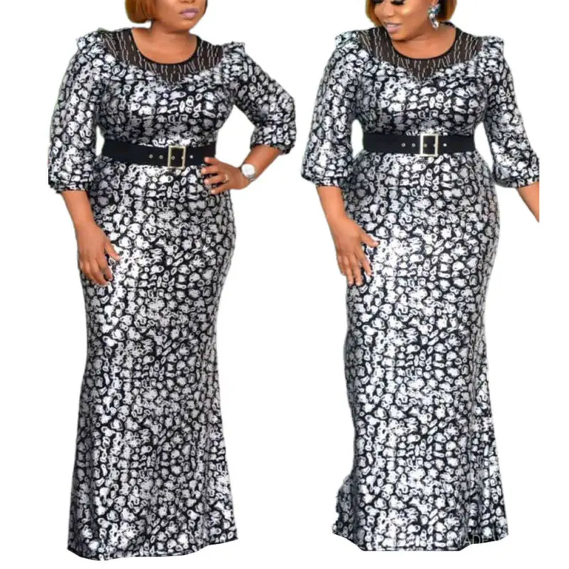 

VICABO 6XL Dress for Women Lady Wrist Sleeve Mermaid Dress Summer Women Clothing Party Casual Loose Long Dresses Plus Size