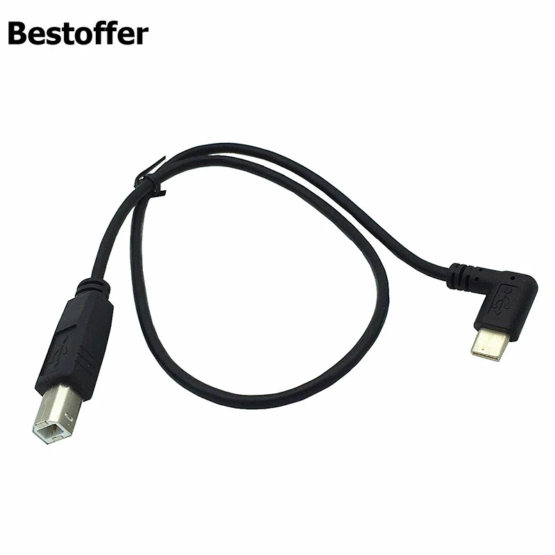 0 5 метра USB 2 B к Type-C 90 ° правый угловой штекер Удлинительный кабель для