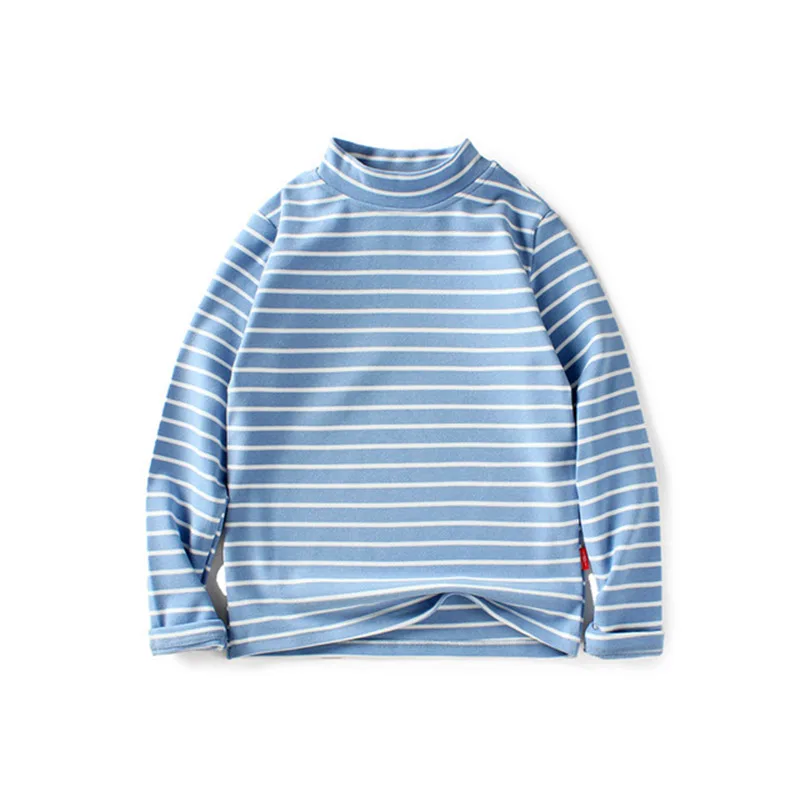 Футболка с длинным рукавом для мальчиков и девочек 2020 топы высоким воротом