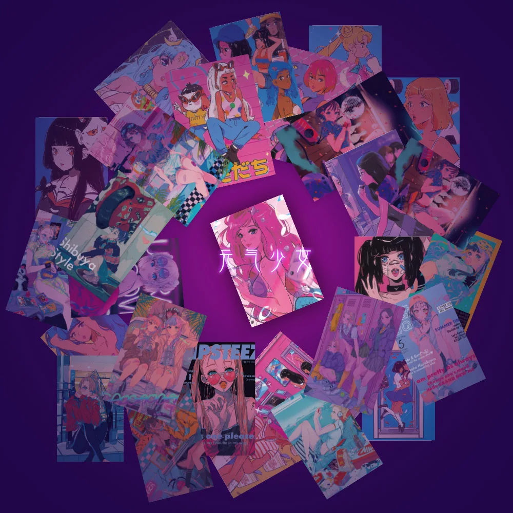 Наклейки для скрапбукинга 50 шт. в стиле ретро японская каваи девочек мобильный