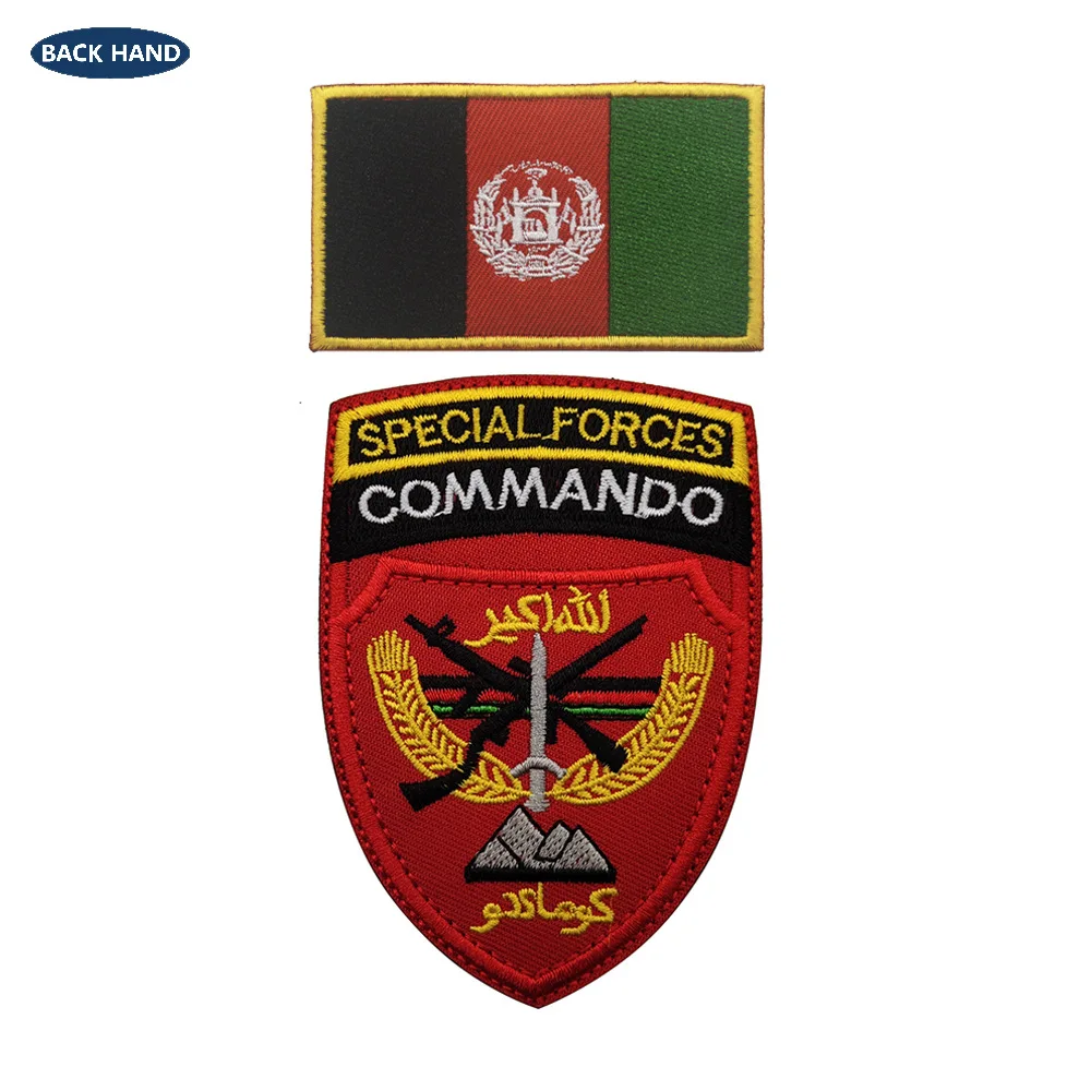 Спецназ Афганистана США спецназ вышивка эмблема язычок флаг нашивки военный