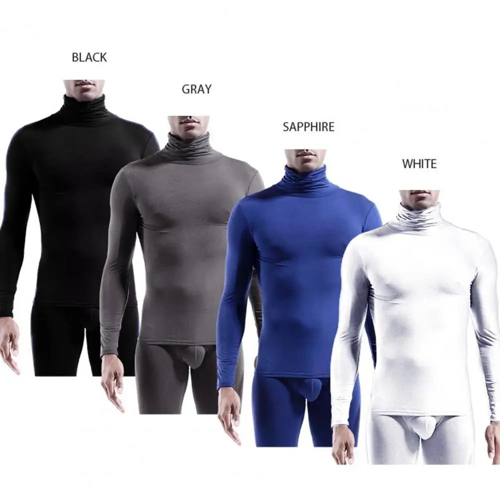 

Мужская осенне-зимняя рубашка с длинным рукавом и высоким воротником