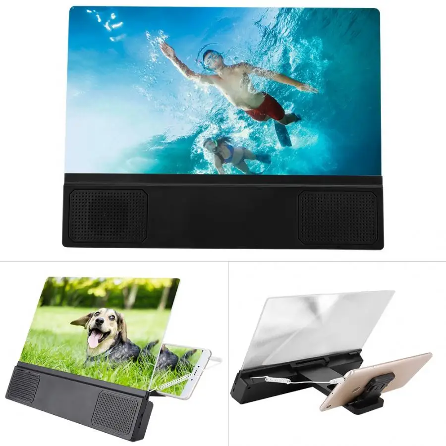 12 дюймовый мобильный увеличитель для экрана телефона видео HD усилитель с Динамик