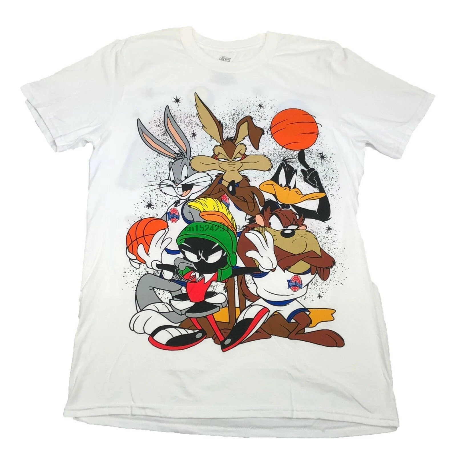 Космический Джем запуск 5 Looney Tunes Bugs Daffy Taz Wile. Мужская футболка с изображением