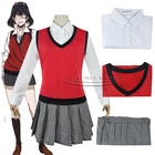 2020 новый аниме Kakegurui компульсивный игрок Midari Ikishima Косплей Костюм JK школьная форма косплей рубашка юбка жилет одежда