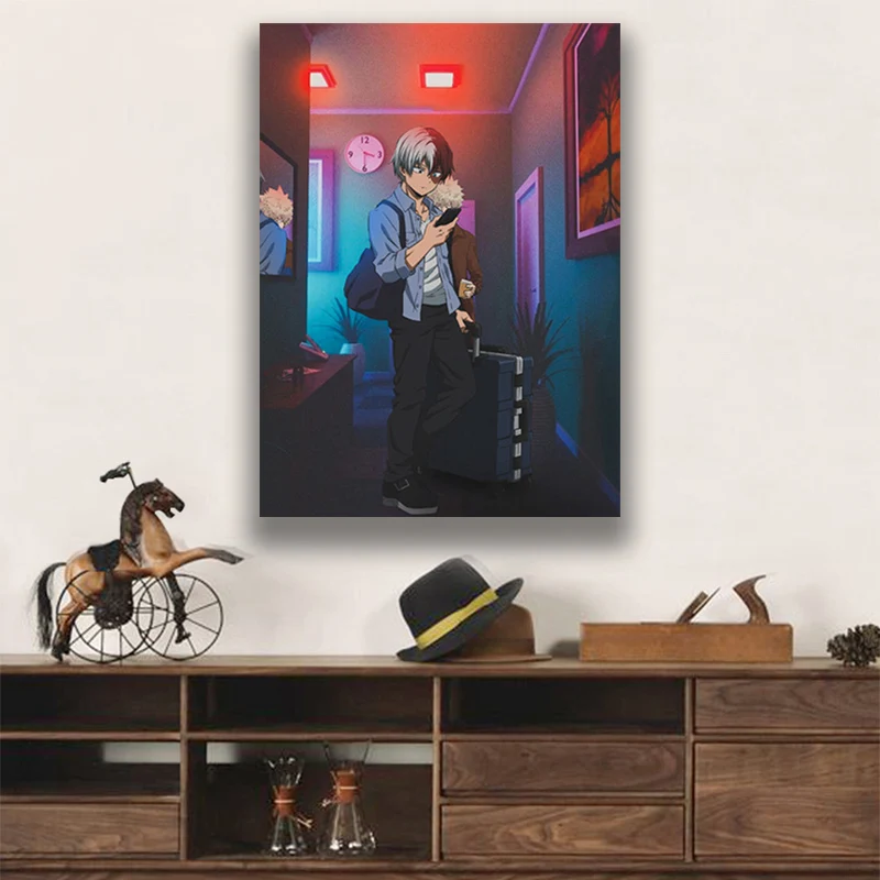 

Shoto Todoroki Katsuki Bakugo My Hero Academia BNHA Home Decor Canvas Painting Wall Living Room Decoration Art Posters Prints