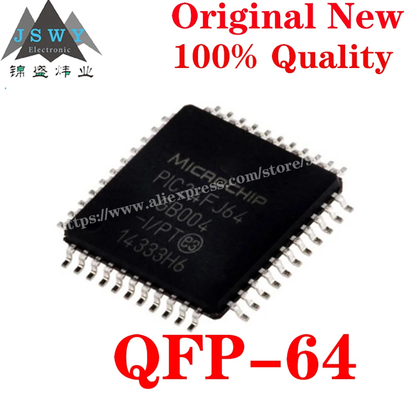

PIC24FJ64GB004-I/PT QFP-64 полупроводниковый 16-битный микроконтроллер-микроконтроллер с микросхемой для модуля arduino, бесплатная доставка PIC24FJ