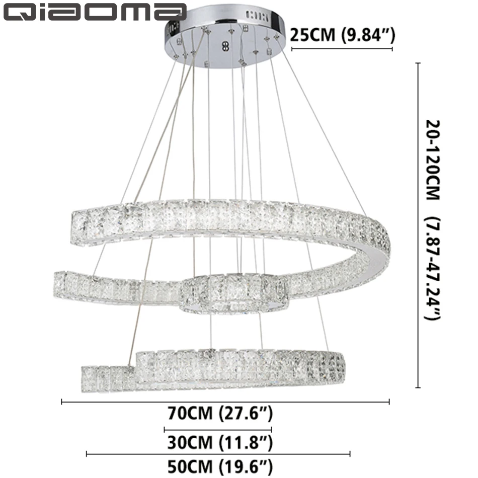 Современная светодиодная кольцевая хрустальная люстра s подвесные светильники