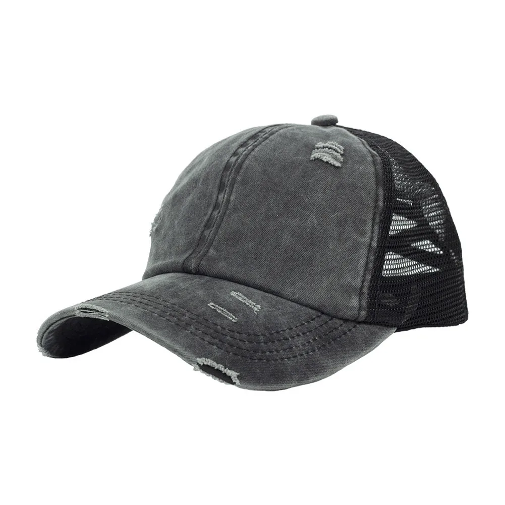 

Summer Women Ponytail Hat Baseball Caps Criss Cross Outdoor Sport Adjustable Hat Cap TT@88