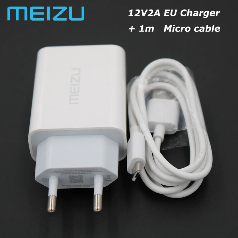 Оригинальный Meizu быстрое зарядное устройство 12V2A EU US Быстрая Зарядка адаптер Micro
