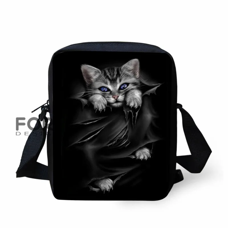 L5068E FORUDESIGNS/школьная сумка для мальчиков и девочек с 3D изображением кота и тигра; Детский рюкзак с забавными животными; школьный рюкзак для учеников начальной школы - Цвет: L5068E
